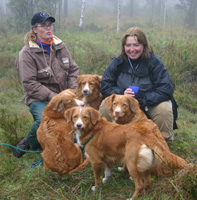 Helen & Annika med hundar